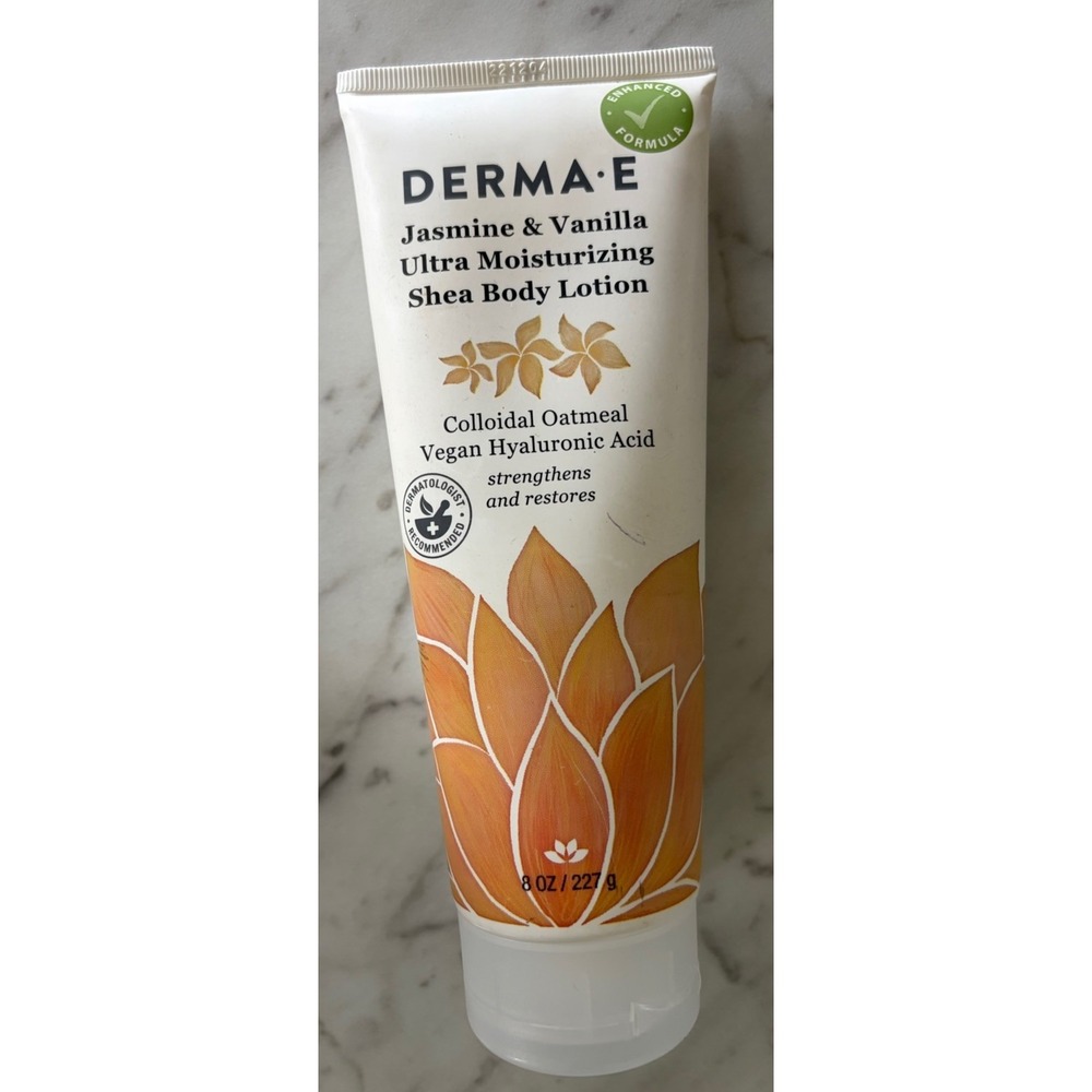 DERMA E Jasmine & Vanilla Moisturizer Lotion Cream Hyaluronic Acid Anti-aging